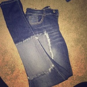 Patched jeans